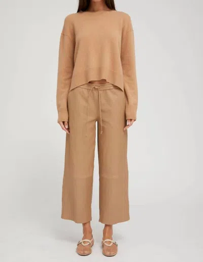 Sprwmn Cropped Baggy Pants In Desert In Beige