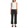 Sprwmn Cropped Baggy Trouser In Black In Black