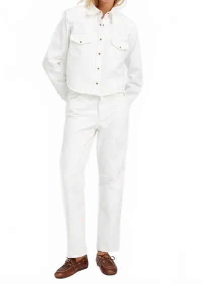 Sprwmn Cropped Western Button Up In Sophia