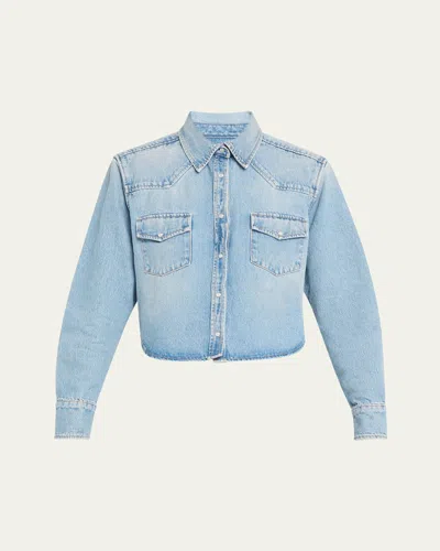 Sprwmn Cropped Western Shirt In Paradis