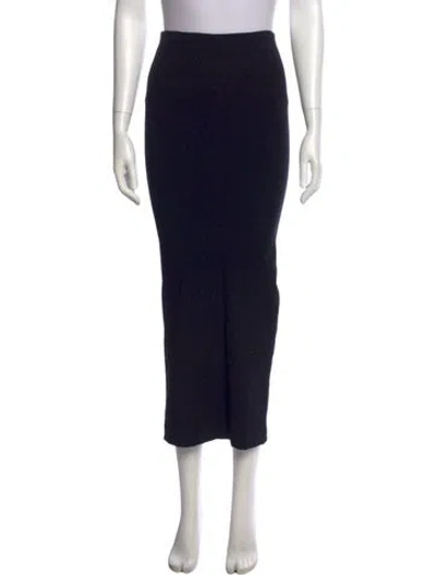 Pre-owned Sprwmn Cutout Accent Midi Length Skirt In Black