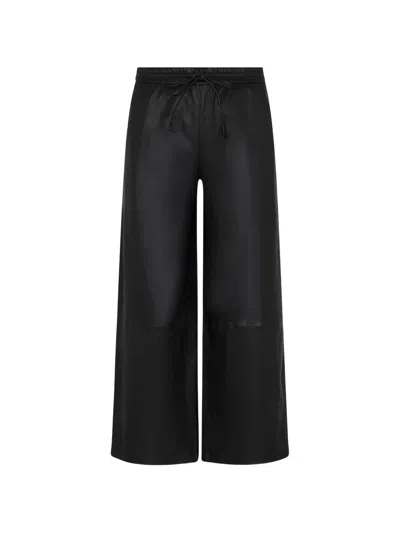 Sprwmn Drawstring Trousers In Black