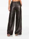 Sprwmn Elasticated-waistband Leather Trousers In Black