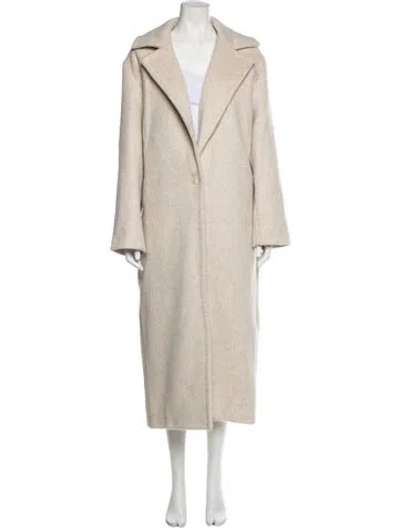 Pre-owned Sprwmn Faux Fur Coat W/ Tags In Neutral