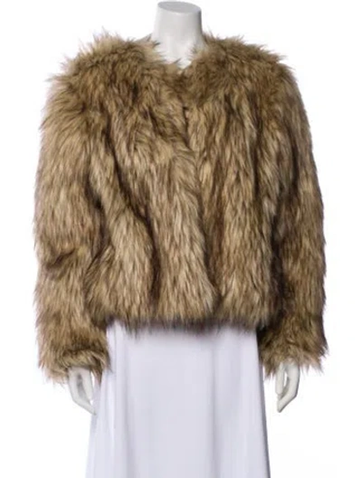 Pre-owned Sprwmn Faux Fur Faux Fur Jacket In Multi
