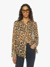 SPRWMN FITTED BUTTON UP SHIRT IN LEOPARD - SIZE X-LARGE