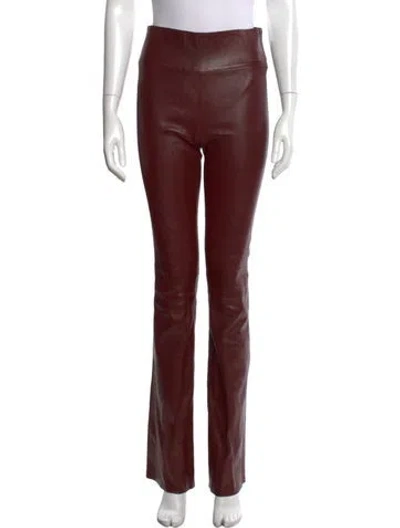 Pre-owned Sprwmn Flared Pants In Burgundy