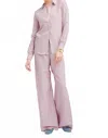 Sprwmn Fonda Button Down Stripe Shirt In Pink Indigo In Pink