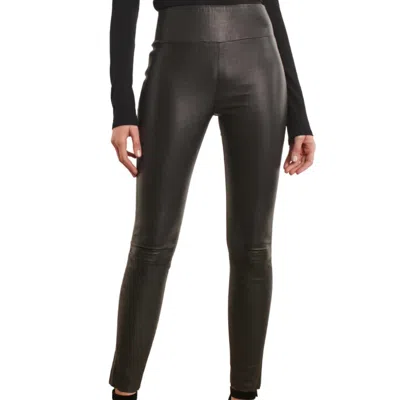 Sprwmn French Leather Ankle Legging In Black