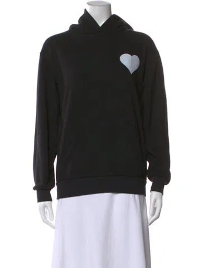 Pre-owned Sprwmn Graphic Print Crew Neck Hoodie In Black