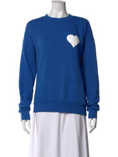 Pre-owned Sprwmn Graphic Print Crew Neck Sweatshirt In Blue