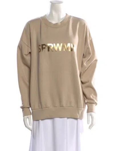 Pre-owned Sprwmn Graphic Print Crew Neck Sweatshirt In Neutral