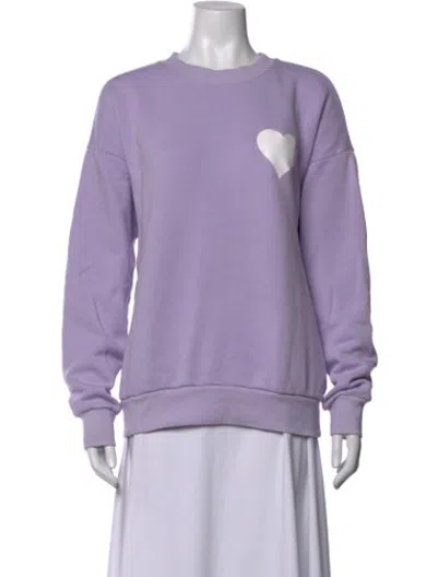 Pre-owned Sprwmn Graphic Print Crew Neck Sweatshirt In Purple