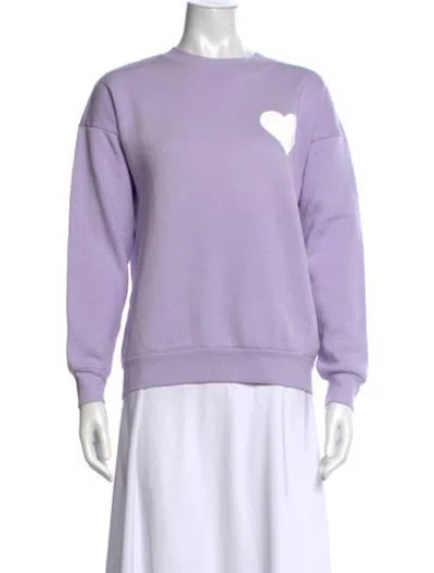 Pre-owned Sprwmn Graphic Print Crew Neck Sweatshirt In Purple