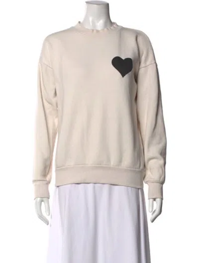 Pre-owned Sprwmn Graphic Print Crew Neck Sweatshirt In White