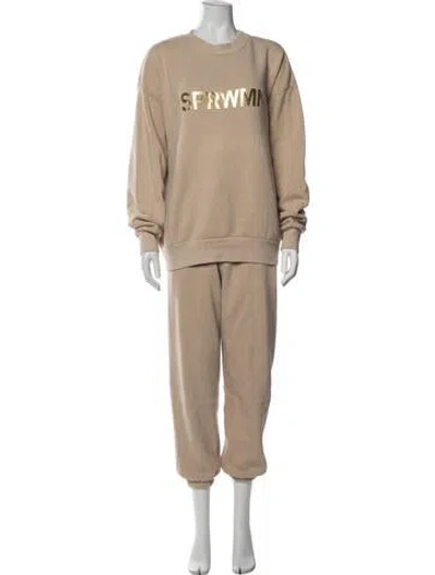 Pre-owned Sprwmn Graphic Print Set In Neutrals