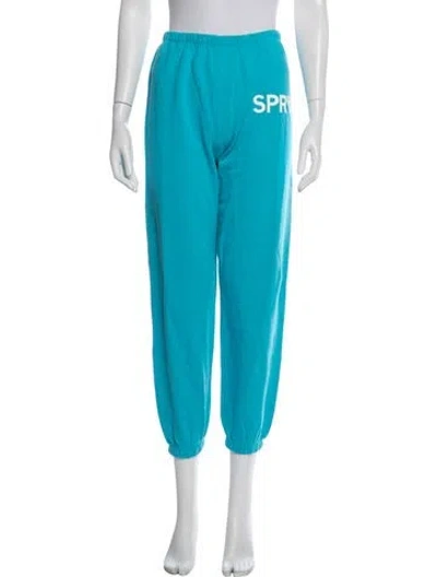 Pre-owned Sprwmn Graphic Print Sweatpants In Blue