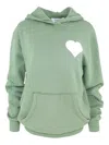 Sprwmn Heart-embellished Hoodie In Green