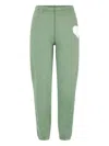 Sprwmn Heart-embellished Track Pants In Green