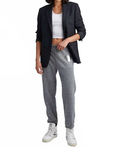 Sprwmn Heart Logo Sweatpants In Heather In Gray