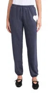 Sprwmn Heart Sweatpants Navy In Navy