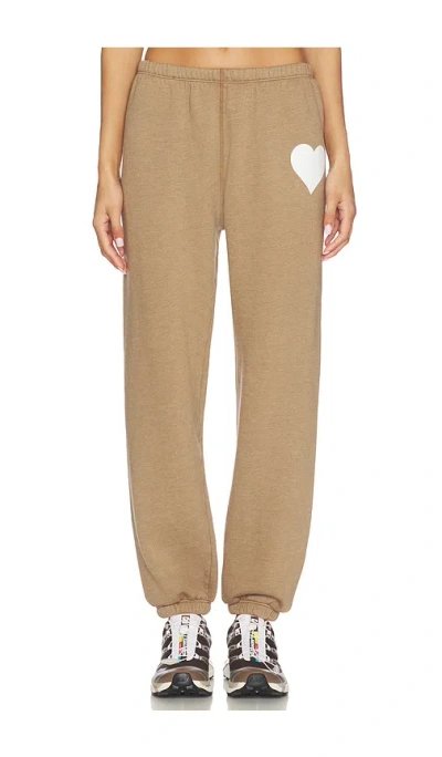 Sprwmn Heart Sweatpants In Taupe