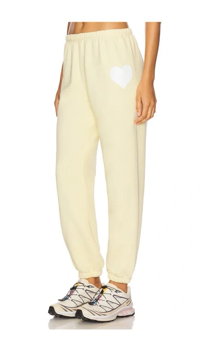 Sprwmn Heart Sweatpants In Yellow