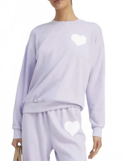 Sprwmn Heart Sweatshirt In Lavender In Purple