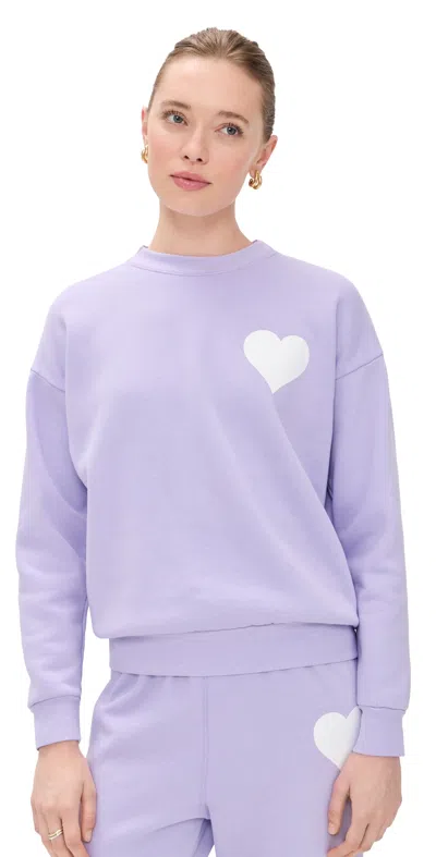 Sprwmn Heart Sweatshirt Lavender In Purple