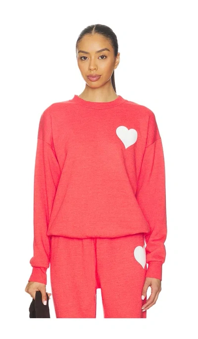 Sprwmn Heart Sweatshirt In Red