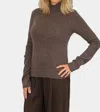 Sprwmn Long Sleeve Cashmere Mock Neck Top In Multi