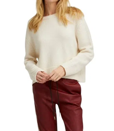 Sprwmn Heavy Classic Crew Neck Sweater In Chalk In White