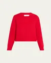 Sprwmn Heavyweight Cashmere Crewneck Pullover In Red