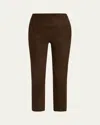 Sprwmn High-waist Cropped Flare Leggings In Americano