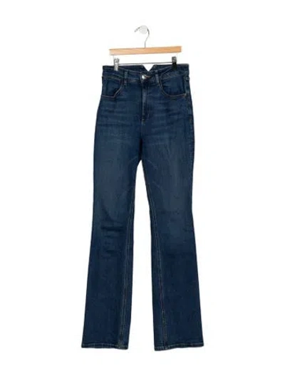 Pre-owned Sprwmn High-rise Flared Jeans In Blue
