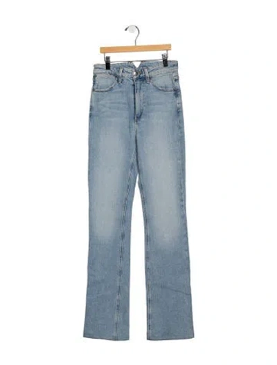 Pre-owned Sprwmn High-rise Flared Jeans In Blue