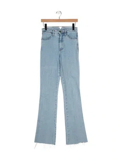 Pre-owned Sprwmn High-rise Flared Jeans In Blue