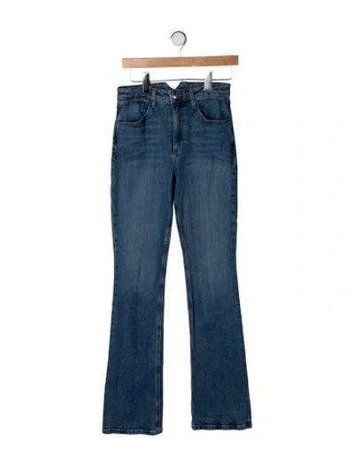 Pre-owned Sprwmn High-rise Flared Jeans In Blue