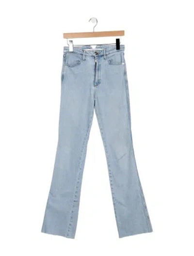 Pre-owned Sprwmn High-rise Flared Jeans In Blue