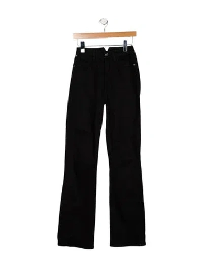 Pre-owned Sprwmn High-rise Straight Leg Jeans In Black
