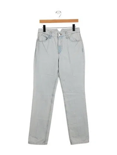 Pre-owned Sprwmn High-rise Straight Leg Jeans In Blue