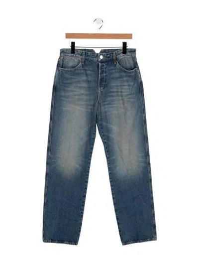 Pre-owned Sprwmn High-rise Straight Leg Jeans In Blue