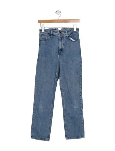 Pre-owned Sprwmn High-rise Straight Leg Jeans In Blue