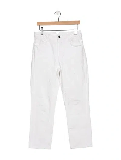Pre-owned Sprwmn High-rise Straight Leg Jeans In White