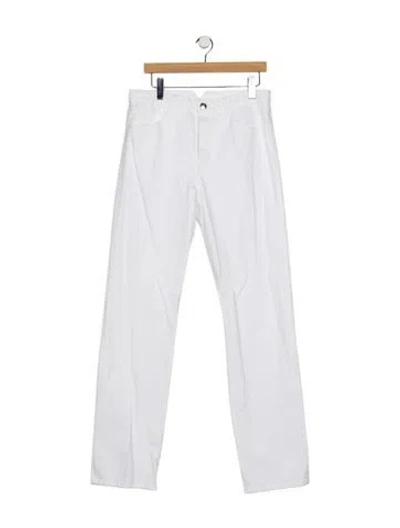 Pre-owned Sprwmn High-rise Straight Leg Jeans In White