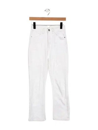 Pre-owned Sprwmn High-rise Straight Leg Jeans In White