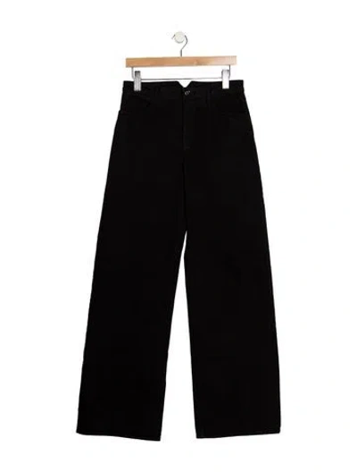 Pre-owned Sprwmn High-rise Wide Leg Jeans In Black