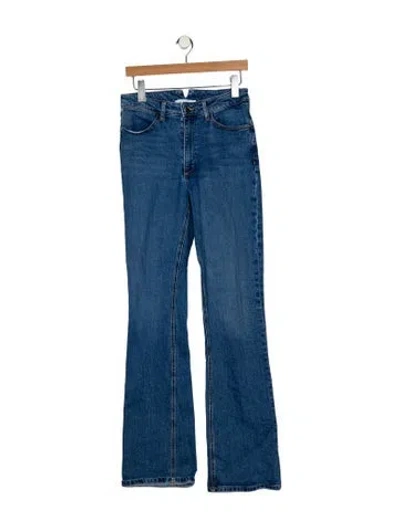 Pre-owned Sprwmn High-rise Wide Leg Jeans In Blue