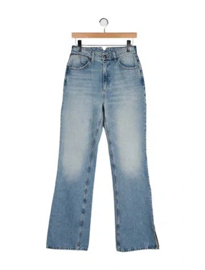 Pre-owned Sprwmn High-rise Wide Leg Jeans In Blue