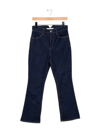Pre-owned Sprwmn High-rise Wide Leg Jeans In Blue